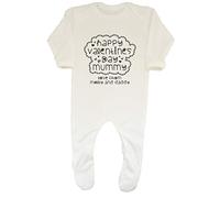 Shopagift Personalised Happy Valentines Day Mummy Baby Romper White