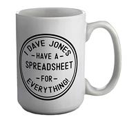 Shopagift Personalised Has A Spreadsheet for Everything White 15oz Large Mug Cup