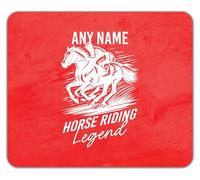 Shopagift Personalised Horse Riding Legend Horse Racing Mouse Mat Pad 24cm x 19cm