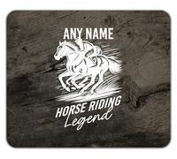 Shopagift Personalised Horse Riding Legend Horse Racing Mouse Mat Pad 24cm x 19cm
