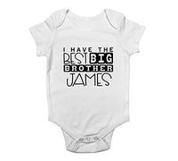 Shopagift Personalised I Have The Best Big Brother Baby Vest Bodysuit White