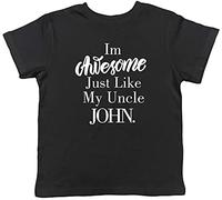 Shopagift Personalised I'm Awesome Just Like My Uncle Childrens Kids T-Shirt Black