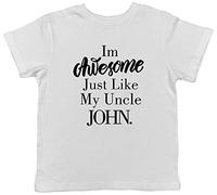 Shopagift Personalised I'm Awesome Just Like My Uncle Childrens Kids T-Shirt White