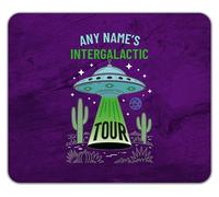 Shopagift Personalised Intergalactic Tour Space UFO Alien Mouse Mat Pad 24cm x 19cm