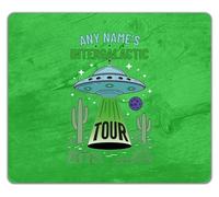 Shopagift Personalised Intergalactic Tour Space UFO Alien Mouse Mat Pad 24cm x 19cm