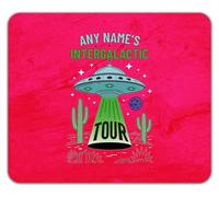 Shopagift Personalised Intergalactic Tour Space UFO Alien Mouse Mat Pad 24cm x 19cm