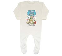 Shopagift Personalised It's My First Easter Blue Baby Romper Easter Egg Bunny Cloud Rabbit Boys Girls
