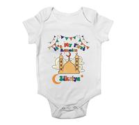 Shopagift Personalised It's My First Ramadan Baby Grow Vest Bunting Mosque Muslim Bodysuit Boys Girls