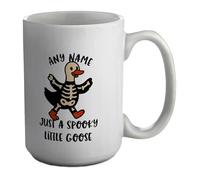 Shopagift Personalised Just a Spooky Little Goose Halloween Mug White 15oz Large Ceramic Cup