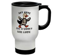 Shopagift Personalised Just a Spooky Little Goose Halloween Travel Mug Stainless Steel 14oz Cup