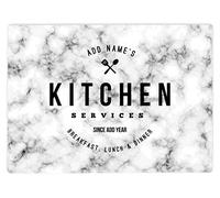 Shopagift Personalised Kitchen Services Glass Large Worktop Saver 39cm x 28cm