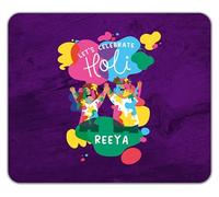 Shopagift Personalised Let's Celebrate Holi Colour Festival Mouse Mat Pad 24cm x 19cm