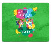 Shopagift Personalised Let's Celebrate Holi Colour Festival Mouse Mat Pad 24cm x 19cm