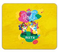 Shopagift Personalised Let's Celebrate Holi Colour Festival Mouse Mat Pad 24cm x 19cm