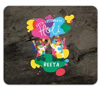 Shopagift Personalised Let's Celebrate Holi Colour Festival Mouse Mat Pad 24cm x 19cm