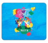 Shopagift Personalised Let's Celebrate Holi Colour Festival Mouse Mat Pad 24cm x 19cm