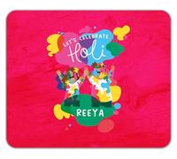 Shopagift Personalised Let's Celebrate Holi Colour Festival Mouse Mat Pad 24cm x 19cm