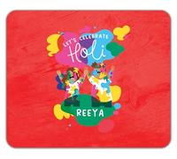 Shopagift Personalised Let's Celebrate Holi Colour Festival Mouse Mat Pad 24cm x 19cm