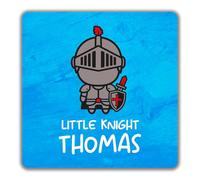 Shopagift Personalised Little Knight St George's Day 2 Pack Coasters - 9cm x 9cm