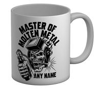 Shopagift Personalised Master of Molten Metal Welder Mug White 11oz Large Ceramic Cup