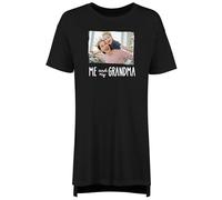 Shopagift Personalised Me and My Grandma Women's Nightie Any Photo Image Heart Night Shirt Black
