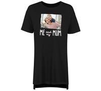 Shopagift Personalised Me and My Mum Women's Nightie Any Photo Image Heart Night Shirt Black
