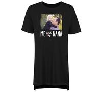 Shopagift Personalised Me and My Nana Women's Nightie Any Photo Image Heart Night Shirt Black