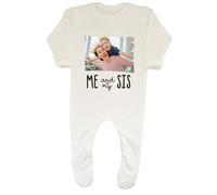 Shopagift Personalised Me and My Sis Baby Grow Romper Suit Any Photo Image Heart Boys Girls White