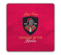 Shopagift Personalised Medieval Knight 2 Pack Coasters - 9cm x 9cm