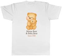 Shopagift Personalised Mother's Day Mama Baby Bear Since Mens T-Shirt Tee White
