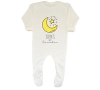 Shopagift Personalised My First Ramadan Baby Grow Romper Suit Moon Star Muslim Boys Girls White