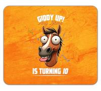 Shopagift Personalised Name Age Giddy Up! Horse Birthday Mouse Mat Pad 24cm x 19cm