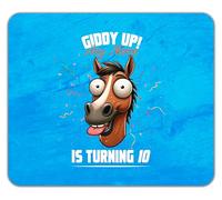 Shopagift Personalised Name Age Giddy Up! Horse Birthday Mouse Mat Pad 24cm x 19cm