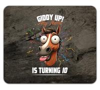 Shopagift Personalised Name Age Giddy Up! Horse Birthday Mouse Mat Pad 24cm x 19cm