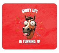 Shopagift Personalised Name Age Giddy Up! Horse Birthday Mouse Mat Pad 24cm x 19cm