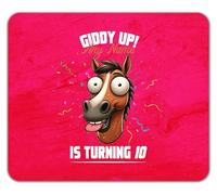 Shopagift Personalised Name Age Giddy Up! Horse Birthday Mouse Mat Pad 24cm x 19cm