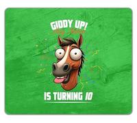 Shopagift Personalised Name Age Giddy Up! Horse Birthday Mouse Mat Pad 24cm x 19cm