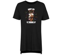Shopagift Personalised Name Age Giddy Up! Horse Birthday Women's Nightie Night Shirt Black