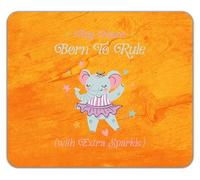 Shopagift Personalised Name Born to Rule Elephant Princess Mouse Mat Pad 24cm x 19cm