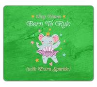 Shopagift Personalised Name Born to Rule Elephant Princess Mouse Mat Pad 24cm x 19cm