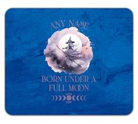 Shopagift Personalised Name Born Under a Full Moon Witch Mouse Mat Pad 24cm x 19cm