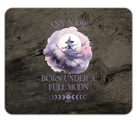 Shopagift Personalised Name Born Under a Full Moon Witch Mouse Mat Pad 24cm x 19cm