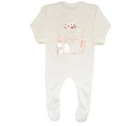 Shopagift Personalised Name's First Easter 2024 Baby Grow Romper Suit Pink Bunny Egg Boys Girls