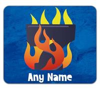 Shopagift Personalised Number Day Flame Digit 7 Seven Mouse Mat Pad 24cm x 19cm