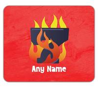 Shopagift Personalised Number Day Flame Digit 7 Seven Mouse Mat Pad 24cm x 19cm