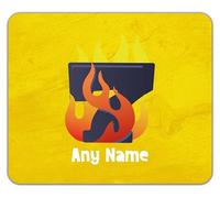Shopagift Personalised Number Day Flame Digit 7 Seven Mouse Mat Pad 24cm x 19cm