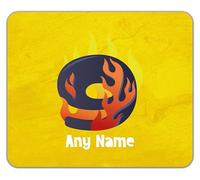 Shopagift Personalised Number Day Flame Digit 9 Nine Mouse Mat Pad 24cm x 19cm