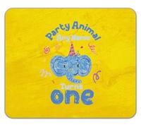 Shopagift Personalised Party Animal Elephant Turns Name Age Mouse Mat Pad 24cm x 19cm