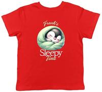 Shopagift Personalised Penguin Sleepy Time Sleeping Nap Kids T-Shirt Childrens Tee Boys Girls