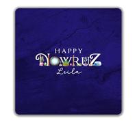 Shopagift Personalised Persian New Year Happy Nowruz 2 Pack Coasters - 9cm x 9cm